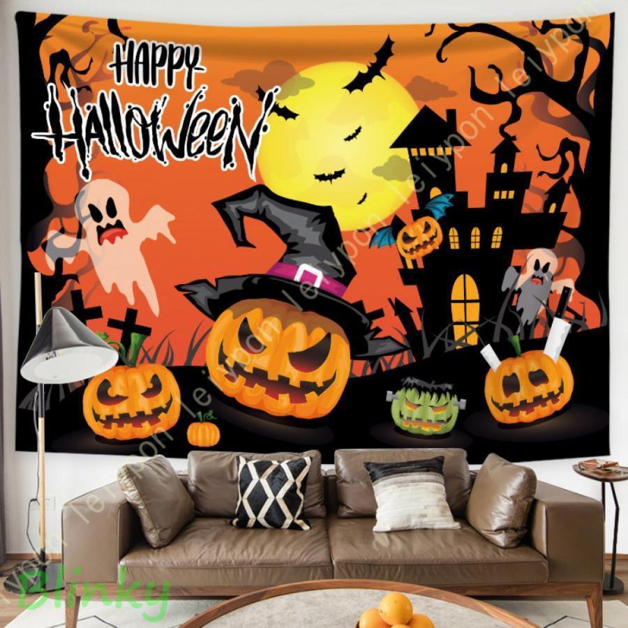 タペストリー ハロウィン イベント パーティー 黒猫 かぼちゃ 装飾 月 ホラー 魔女 パンプキン おしゃれ ポスター 絵 壁 インテリア 布 目隠し 背景布の商品画像