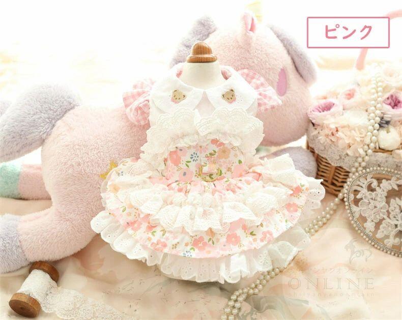 乐天商城 - ペット服 犬服 ドッグウェア 犬ドレス 犬夏服 おしゃれ 通気性 小型犬 中型犬 かわいい ペット服 超小型小型中型犬 XS-XL 可愛い 春 夏 かわいい夏服 お出かけ 犬用品・猫服 ペット　夏　ペット用　ピンク 可愛い お出掛け お散歩 日焼き
