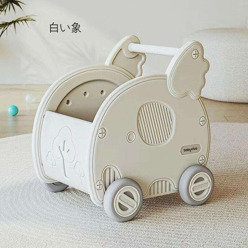 モチワゴン おもちゃ 収納箱 ボックス 手押し車 赤ちゃん キッズワゴン ベビーウォ...