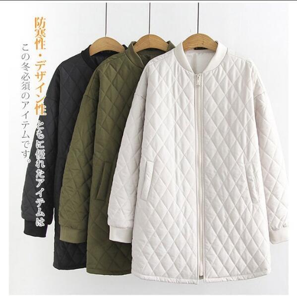 キルティングコート 中綿コート ロング レディース コート ゆったり 大きいサイズ 無地 アウター 軽い 上着 レジャー 細身え効果 通勤