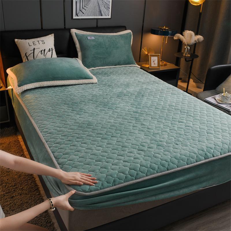 Bed Sheets - ボックスシーツ マットレスカバー シングル ベッドシーツ ベッドカバー パッド一体型 透けない 吸湿速乾 北欧 おしゃれ 気持ちいい 丸洗い可能 秋 冬 おしゃれ