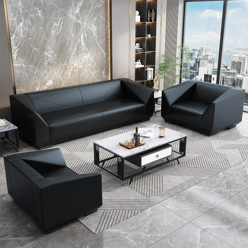 オフィスのソファーはシンプルで現代の3人位の極めて簡単なオフィスのソファーはカジュアルな応接ビジ..