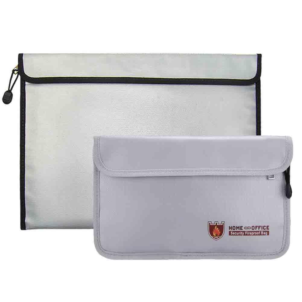 耐火バッグ 耐火 袋 38 x 28CM 耐火ケース 耐火袋 収納ケース 金庫 書類保管ケース 防爆バッグ セーフティーバッグ ドキュメント保管バッグ 現金収納ケース ジッパー式 防火 防水 T 現金 防炎ポーチ