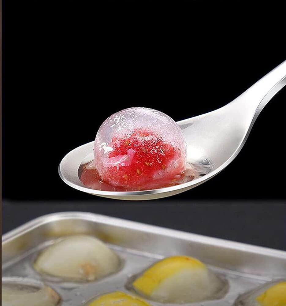 製氷皿 アイスボックス 304ステンレス製 氷型 ホッケーツール アイスキューブゼリー型 ふた付き