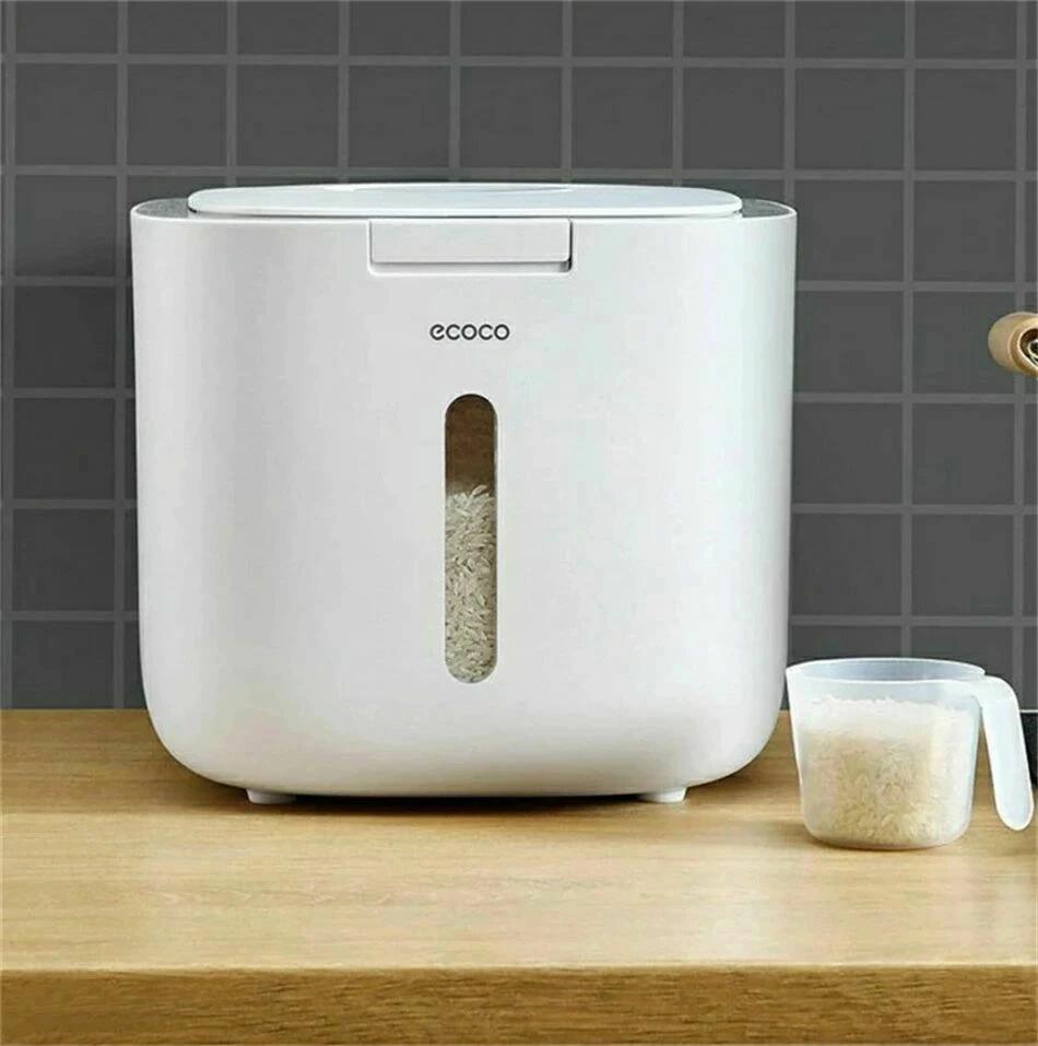 米びつ 10kg お米収納 おしゃれ キッチン用品 キッチン収納 保存容器 ボックス プラスチック ホワイト グレー　ブラック