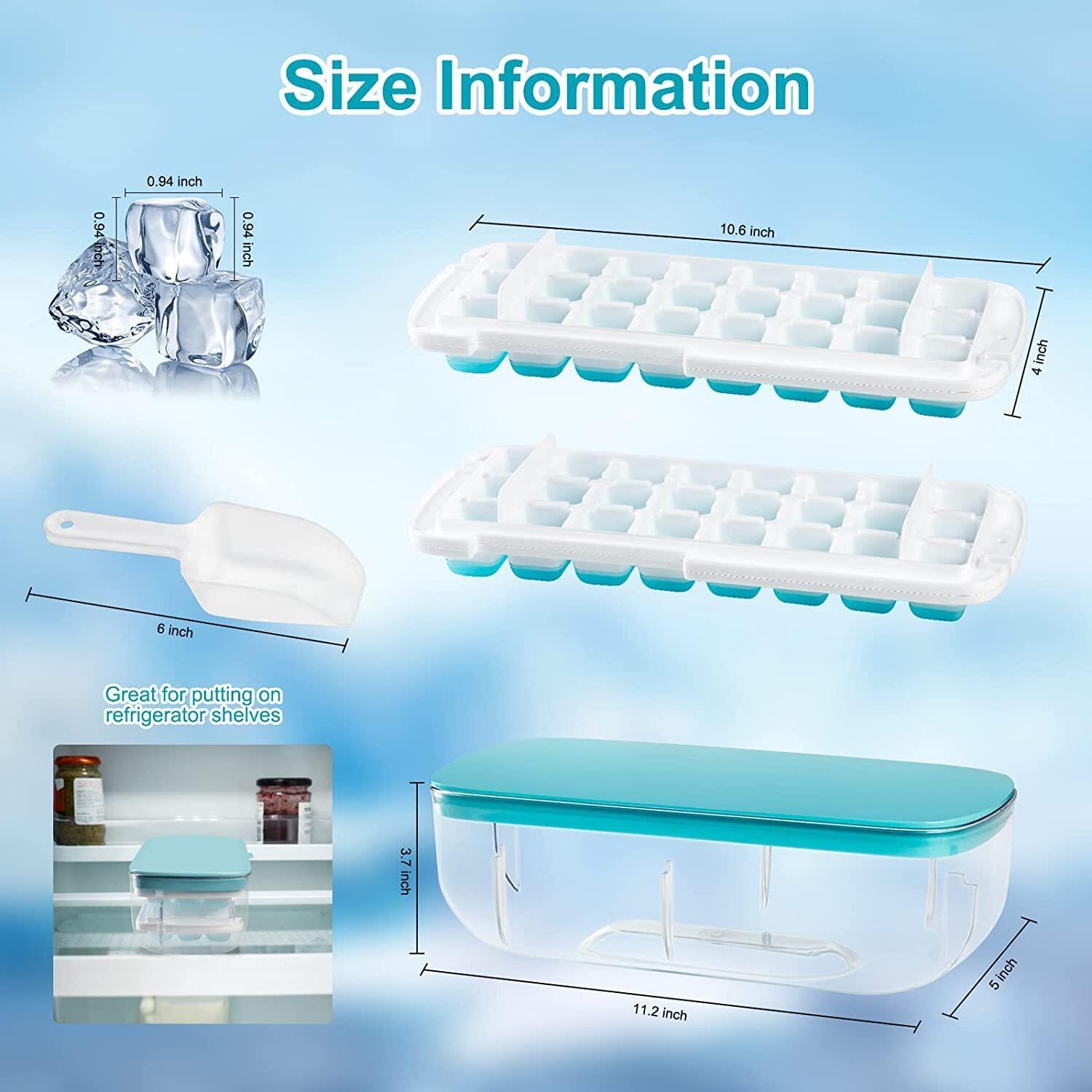 Ice-Makers - シリコン製氷皿 アイスキューブ 氷トレー 食洗機 密閉ふた付き 小分け やわらかい 氷取り出しやすい 冷凍保存 耐久 家庭用