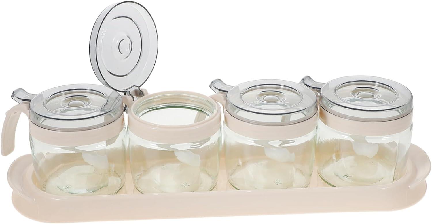 Rakuten - 4個セット 調味料入れセット 家庭用品 台所用品 容器収納ボックス 調味料保管ボックス 台所用品 父の日