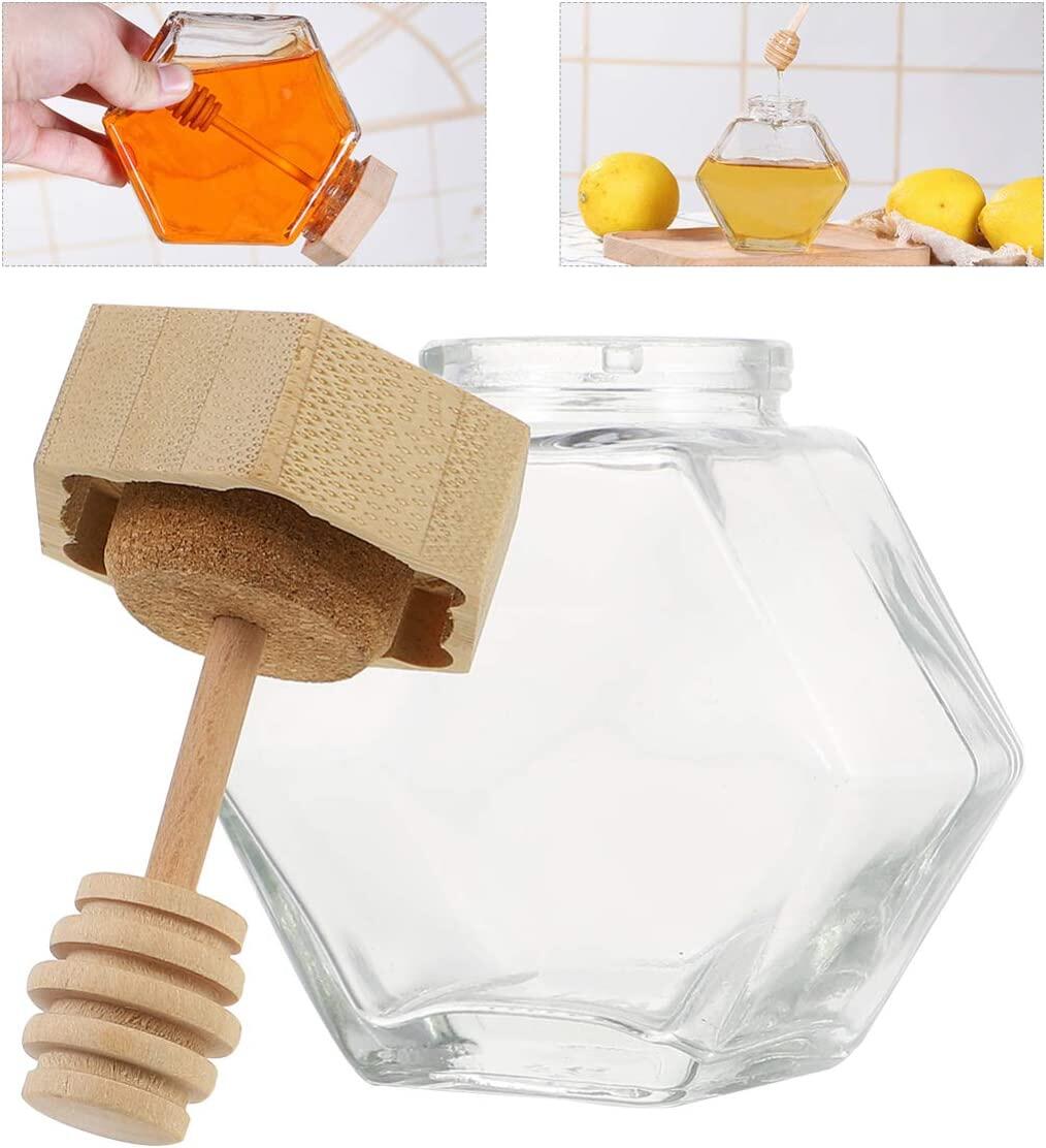雅和屋の【2個セット】100ml ハニーポット 蜂蜜 はちみつ ハニー ドレッシング ジャム パスタ 容器 蜂蜜ボトル 保存容器 蓋付き 家庭用 キッチン用｜アングル2