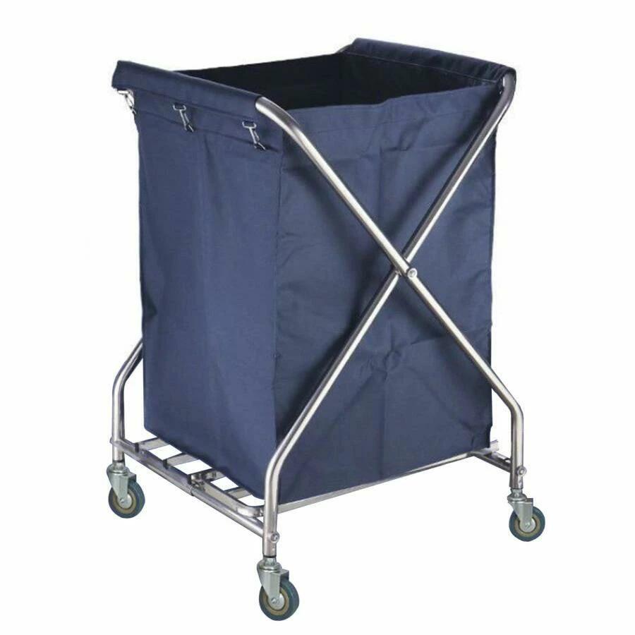 ホテルリネンカート 業務用 ランドリーワゴン キャスター付き サービスカート 多目的 ダストカート付布袋 リネンカート ホテル清掃台車 折りたたみ式 業務洗濯物