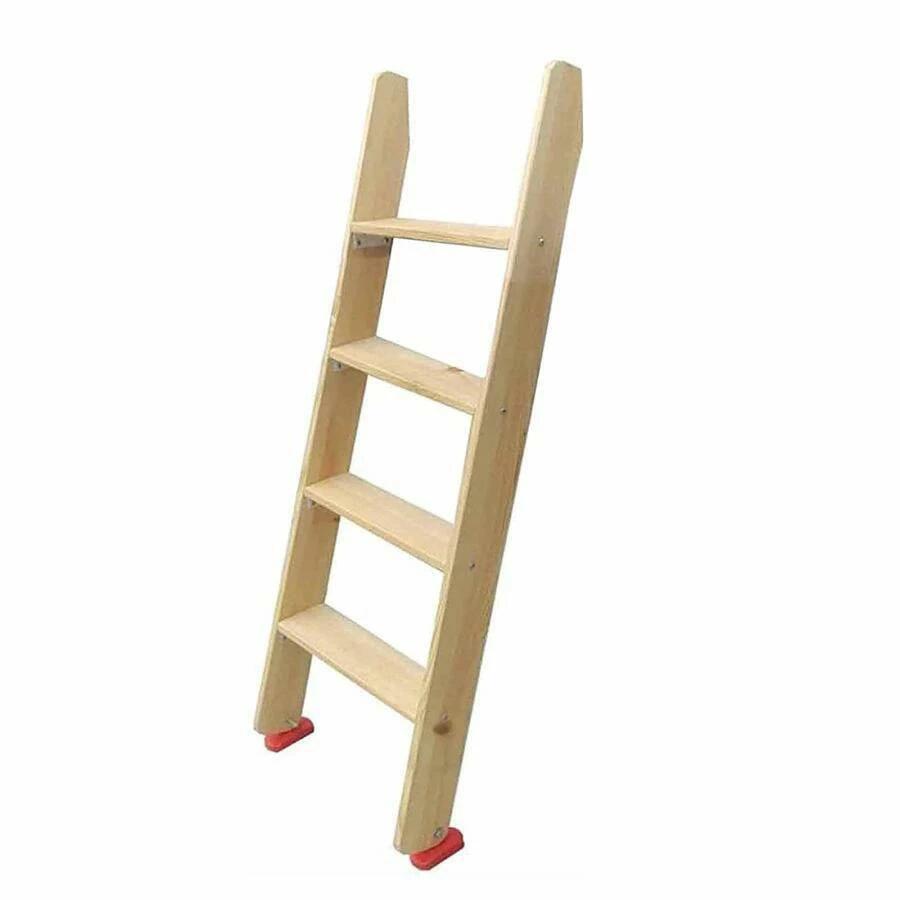 踏み台 脚立 ステップ台 木製ツイン二段ベッドはしご、 頑丈な家のはしご アンチスキップフット付き、 ..