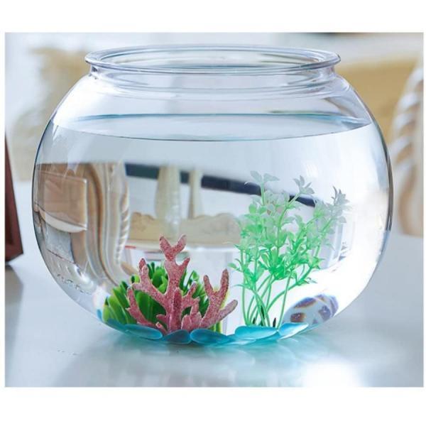 雅和屋のアクアリウム 猫 金魚鉢 透明 金魚鉢 大 丸型金魚鉢 高プラスチック透明アクリル テラリウム 観葉植物 インテリア 容器 テーブル 転倒防止 アクアリウム ボウル｜アングル3