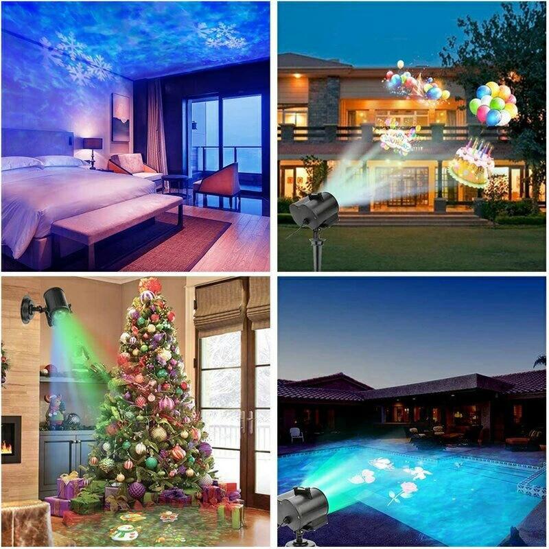 クリスマス プロジェクターライト プロジェクションマッピング 海洋ライト RGB多色変化 LED投光器 イルミネーション プロジェクションライト 防水 リモコン 屋外 投影ランプ ロマンチック パーティー スポットライト ステージライト 置物ライト 室内 クリスマスライト