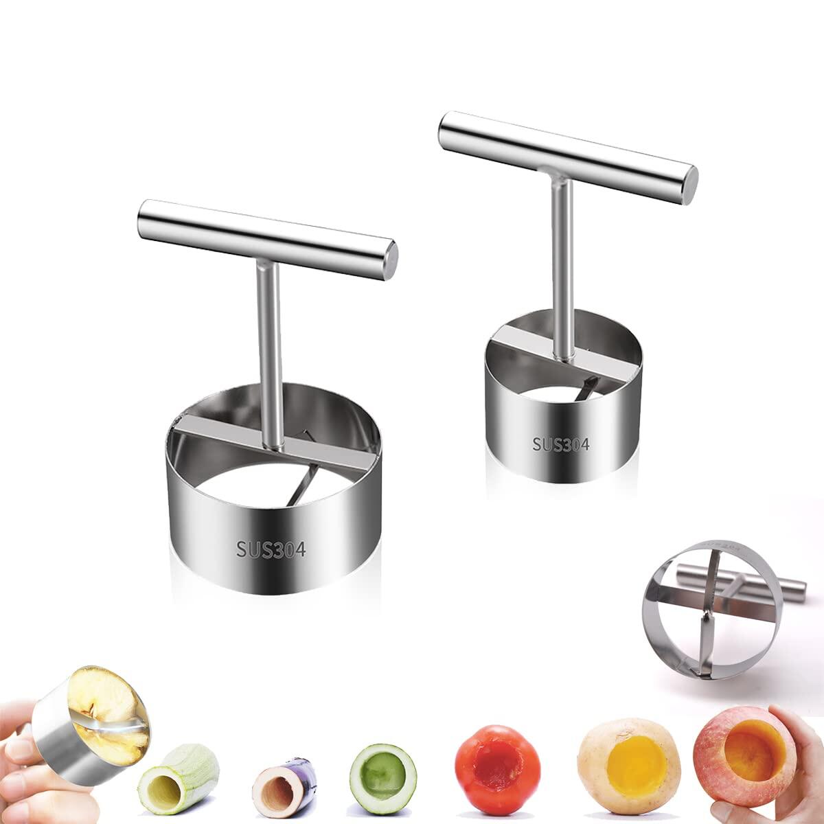 野菜 果物芯抜き 野菜芯抜きドリル フルーツコアリムーバー キッチンツール 2サイズ 野菜ドリル ズッキ..