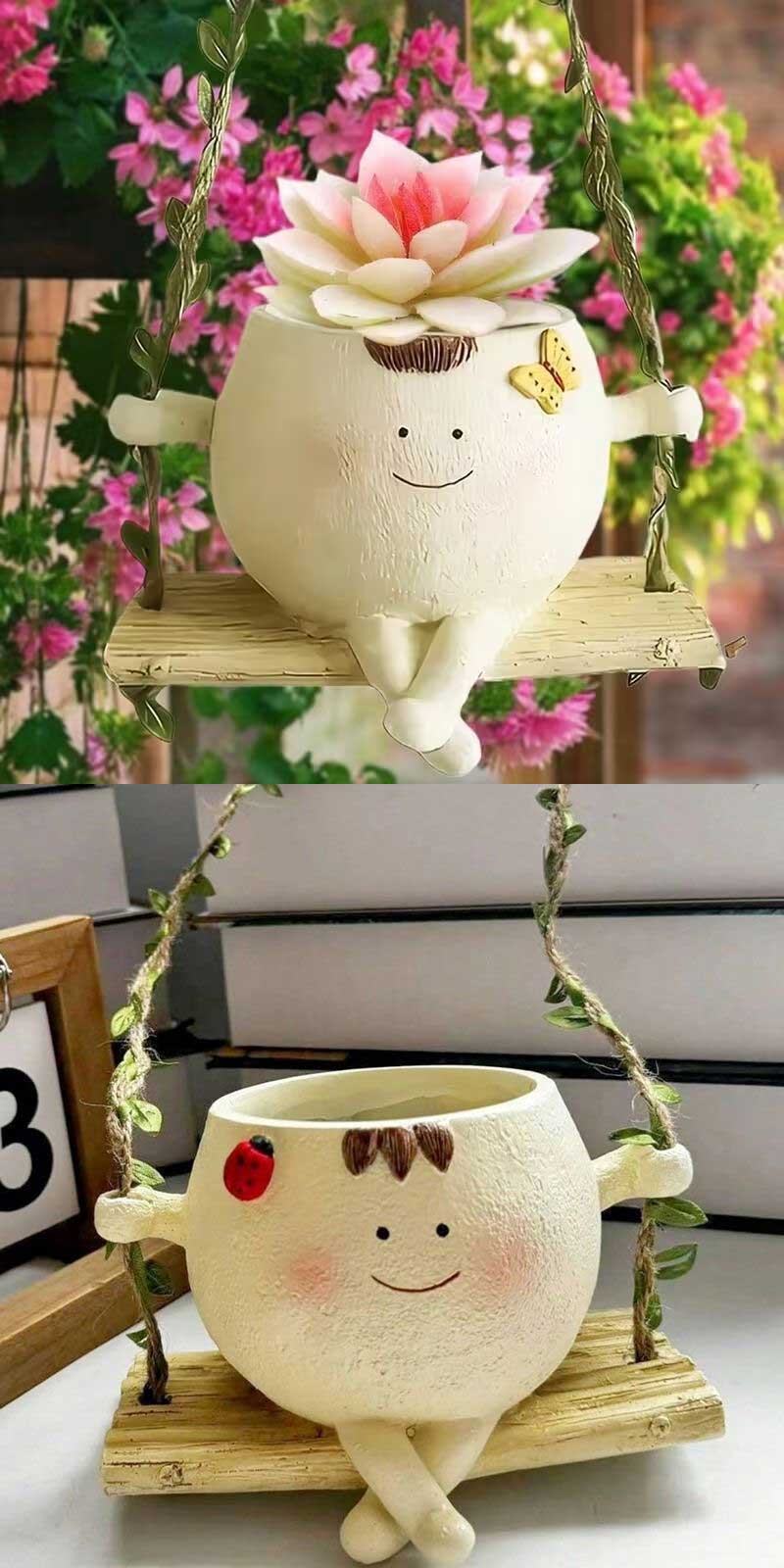 植木鉢 鉢カバー 可愛い多肉植物用鉢 ガーデンデコレーション 植え プレゼント用ユ...