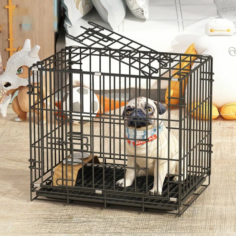 Rakuten - ペットケージ ベーシック 犬 猫 ケージ 折りたたみ可能 トレー付き ダブルドア おしゃれ ねこハウス 留守番 保護 脱走防止 移動便利 キ