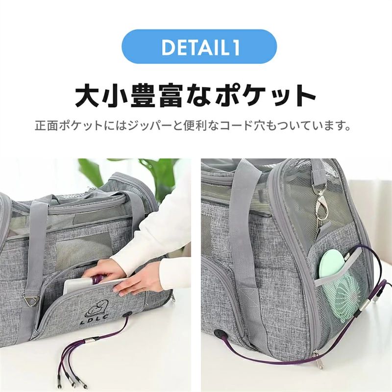 ペットキャリー 折りたたみ バッグ 2way ショルダー 猫バック バック 猫 犬 小型犬...