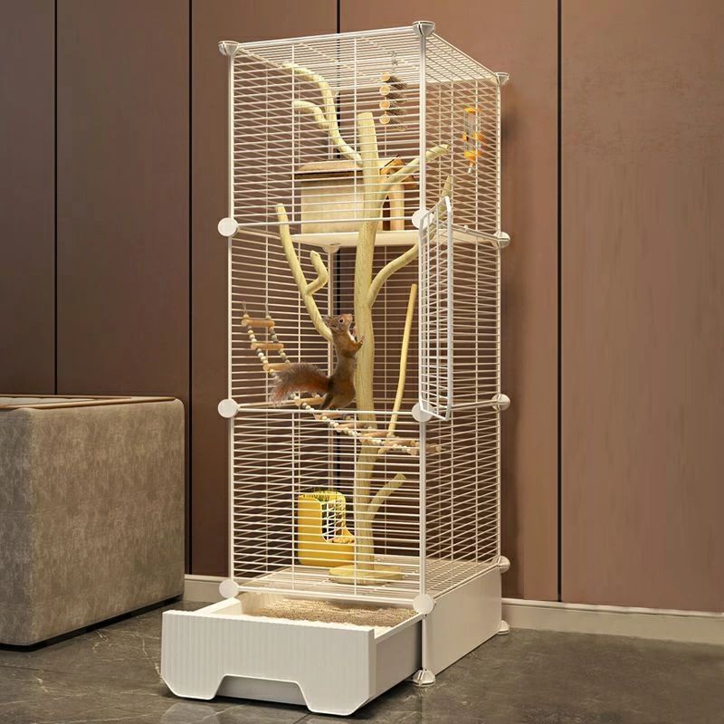 Rakuten - 大型、引き出し 37*37*125cm 3段 フクロモモ リスケージ トレイ