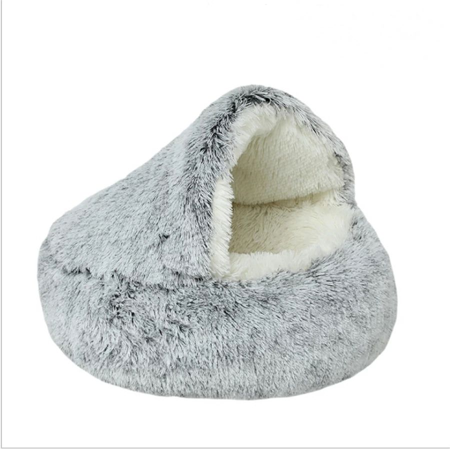ふわふわ ペットベッド 柔 猫用ベッド 猫ハウス ドーム型 小型犬