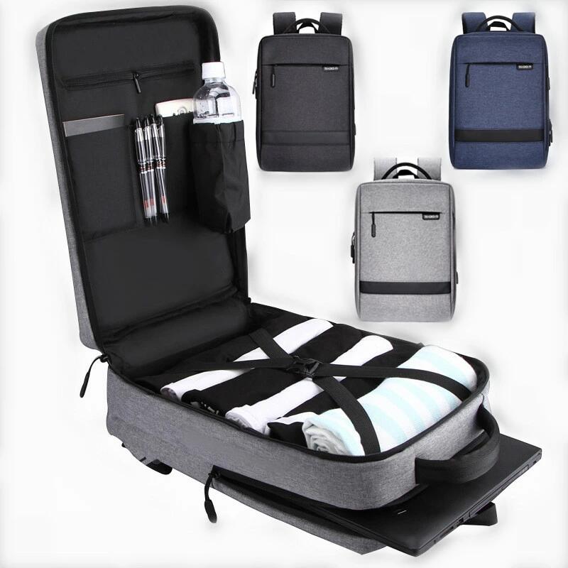 リュックサック バックパック パソコンバッグ ビジネスリュック メンズ リュック 多機能 ノートPC PCポケット付き 大きめ 撥水 大容量 15.6インチワイド バッグ 耐水素材 かわいい アウトドア カジュアル おしゃれ 高学年 旅行 通勤 通学 出張 就活 全3色(4)