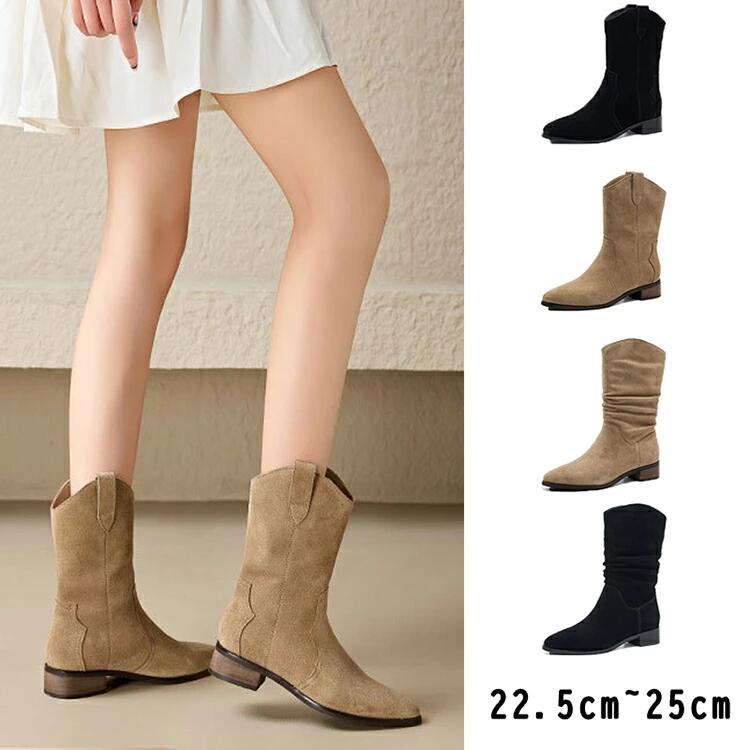 【楽天スーパーSALE】ショートブーツ レディース ブーツ 歩きやすい 本革 ブーツ ウエスタンブーツ お..