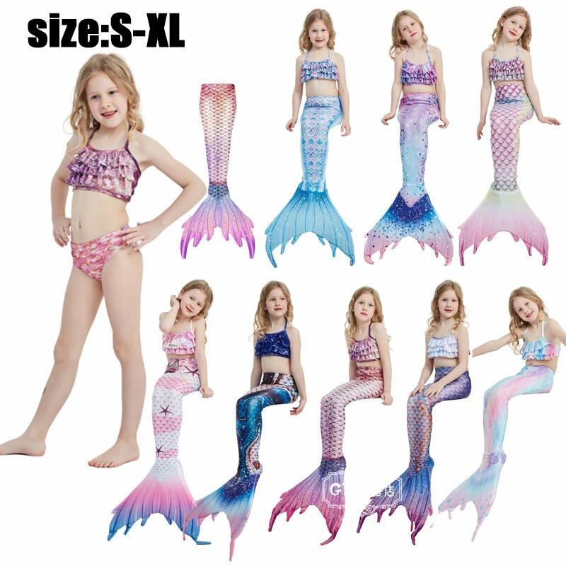 Rakuten - 水着 レディース ビキニ水着 コスプレ 3点セット フォーマル スイムウェア 親子 お揃い コスチューム 人魚 マーメイド 衣装 プレゼント プリンセス 人魚姫 春 夏 春夏 プール 水遊び ビーチウェア 海水浴 可愛い 8タイプ S M L XL