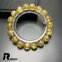 レア EU製 ★ROBEAN・極!極満針ルチルクォーツ★ブレスレット パワーストーン アクセサリー ギフト プレゼント メンズ レディース 天然石 金運 お守り 11.4-11.8mm K0721859