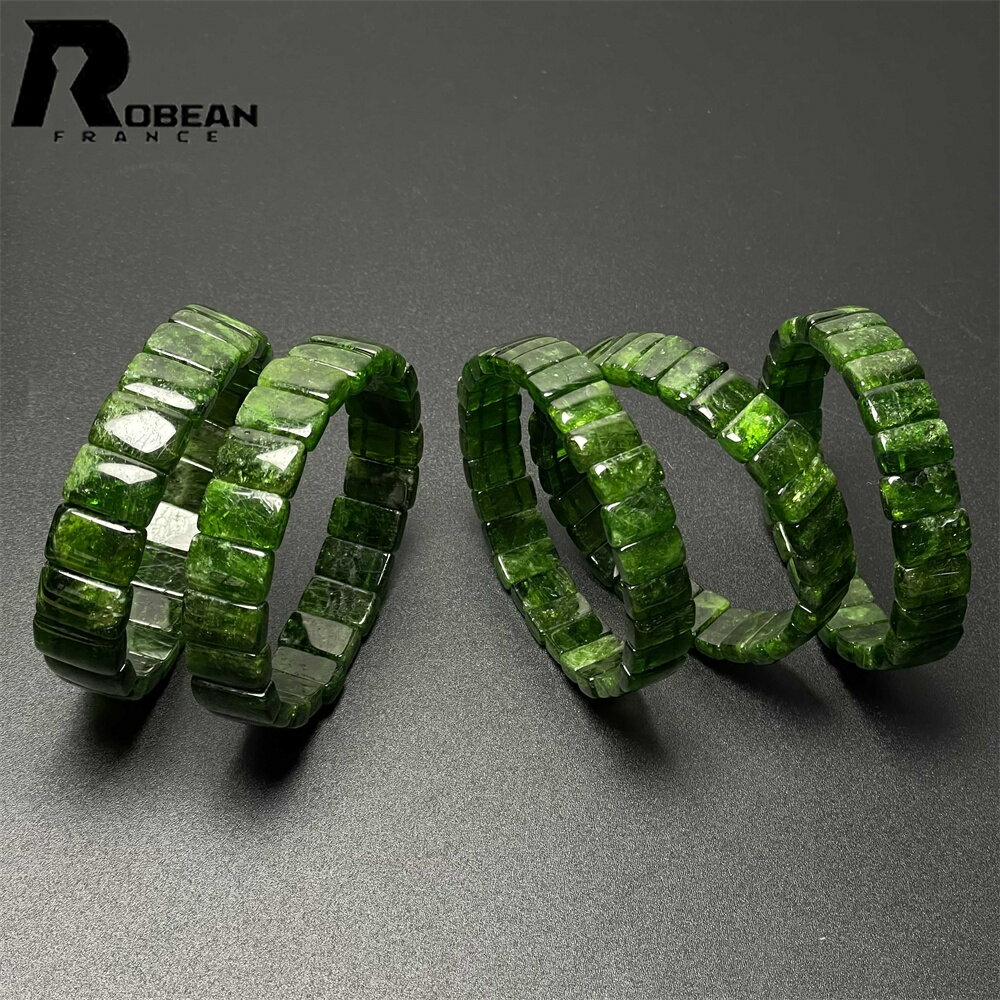 夢色 EU製 ★ROBEAN・ダイオプサイド★バングル パワーストーン 天然石 原石 アクセサリー ブレスレット お守り 浄化 綺麗 幸運 上品 エネルギー 高...