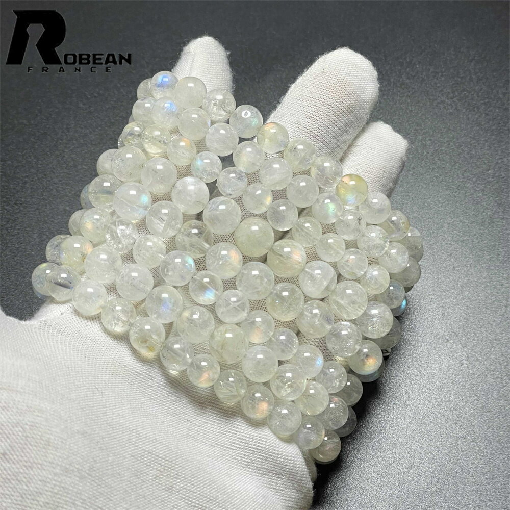 高級 EU製 ★ROBEAN・ロイヤルレインボームーンストーン★パワーストーン アクセサリー 天然石 開運 綺麗 プレゼント ギフト 誕生日 レディース メンズ...