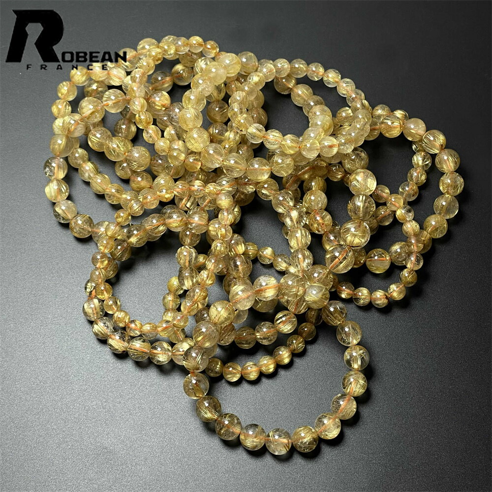 レア EU製 ★ROBEAN・極!極満針ルチルクォーツ★ブレスレット パワーストーン 天然石 綺麗 金運 お守り アクセサリー 幸運 開運 浄化 原石 貴重 高...
