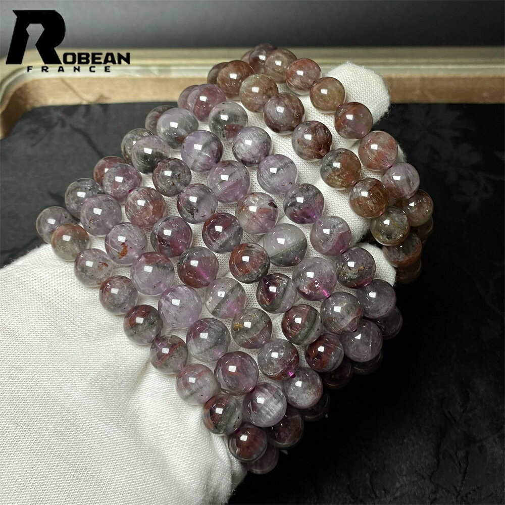 逸品 EU製 ★ROBEAN・オーロラクォーツ・イン・スーパーセブン★パワーストーン ブレスレット 天然石 綺麗 アクセサリー 天然石 原石 貴重 高級 上品 ...