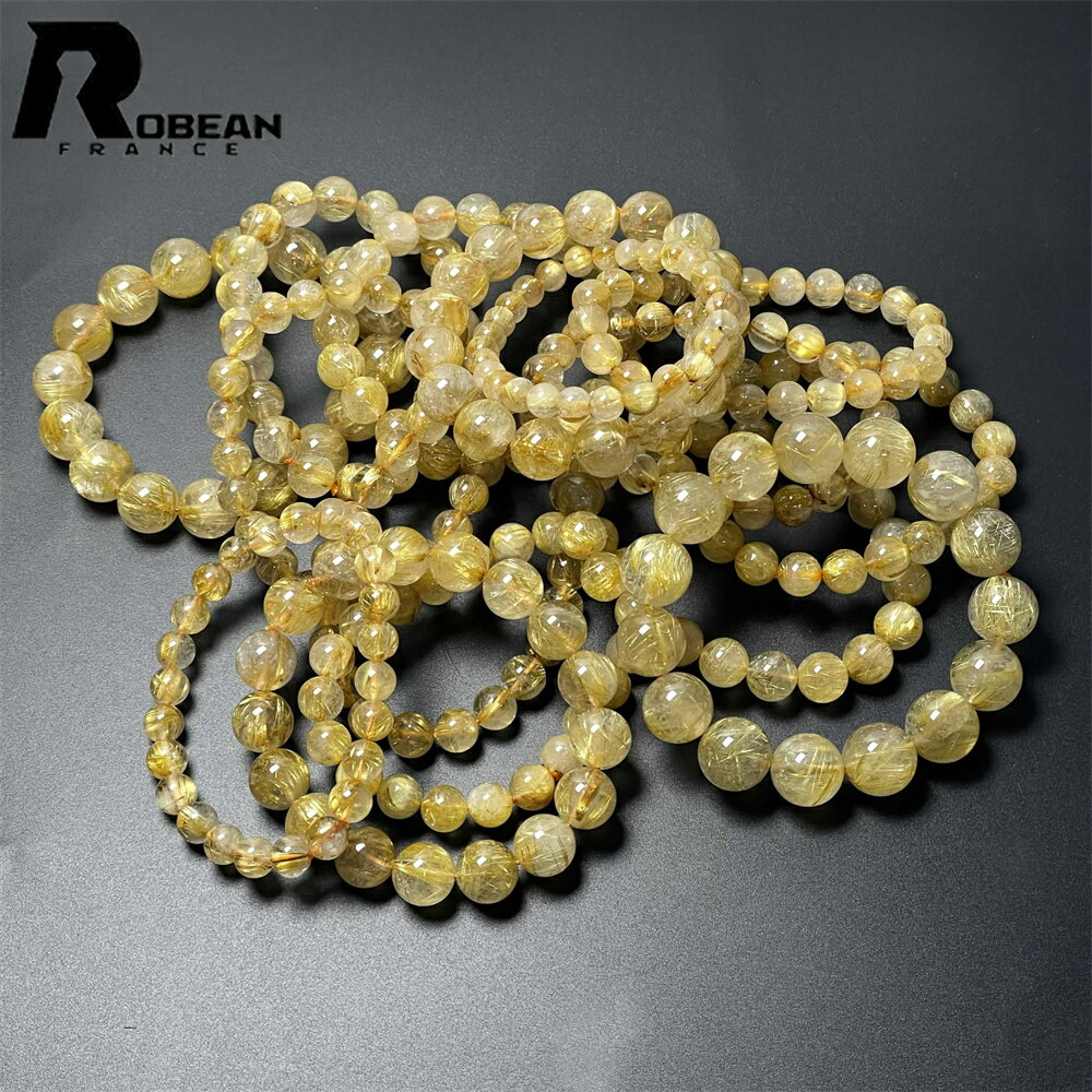 綺麗EU製 ★ROBEAN・極!極満針ルチルクォーツ★ブレスレット パワーストーン 天然石 金運 お守り アクセサリー 天然石 原石 貴重 高級 上品 綺麗 幸...