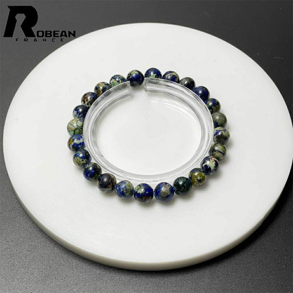 絶賛 EU製 ★ROBEAN・アズライト★ブレスレット パワーストーン 天然石 藍銅鉱 アクセサリー 綺麗 お守り 水晶 綺麗 プレゼント ギフト きれいめ 幸...