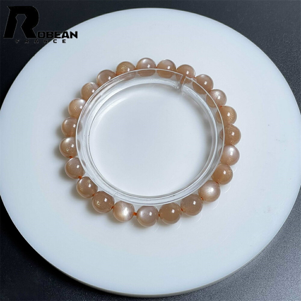 絶賛 EU製 ★ROBEAN・プラジオクレースムーンストーン★パワーストーン ブレスレット アクセサリー 幸運 ..