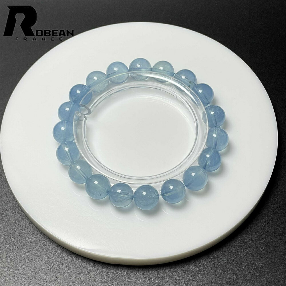 高級 EU製 ★ROBEAN・ブルーアクアマリン★パワーストーン ブレスレット 天然石 原石 綺麗 お守り レゼント ギフト きれいめ 幸運 贈り物 10.8-...