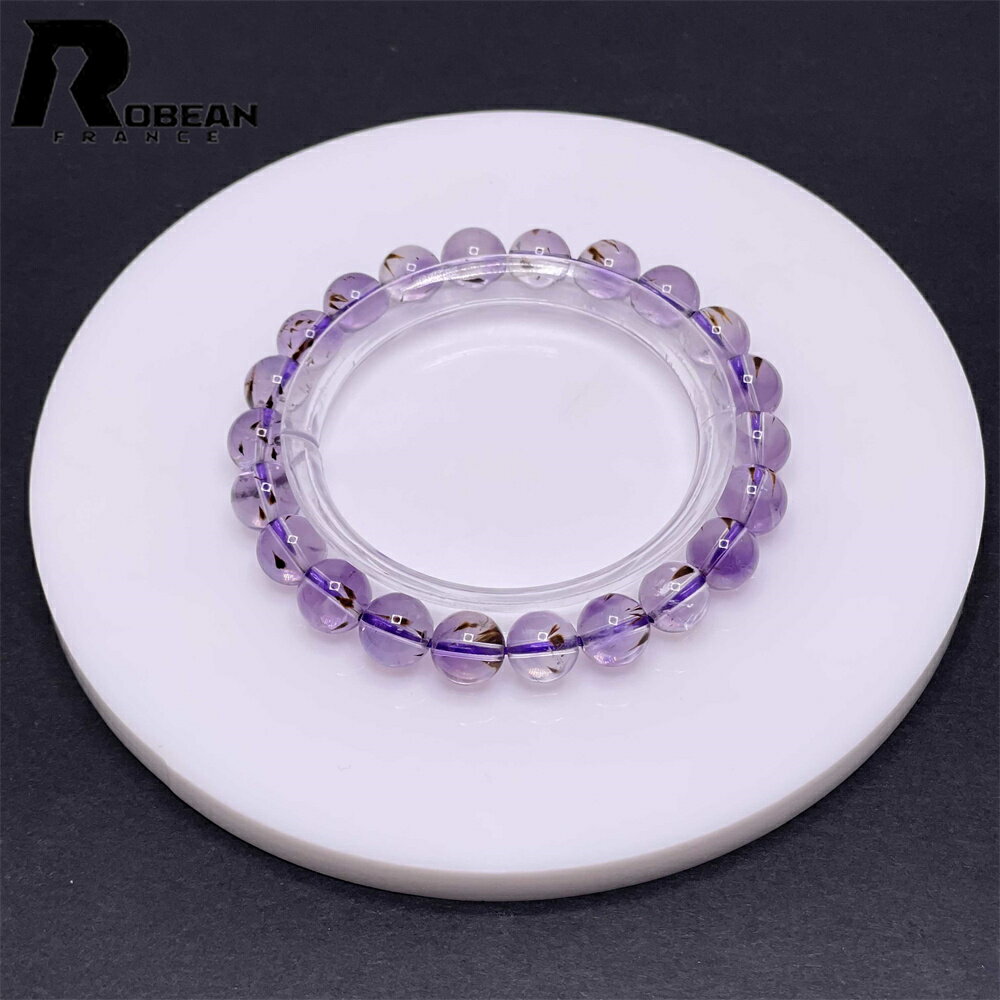 絶賛 EU製 ★ROBEAN・パープルトルマリン★パワーストーン ブレスレット 天然石 金運 浄化 開運 ギフト レゼント ギフト きれいめ 幸運 贈り物 8....