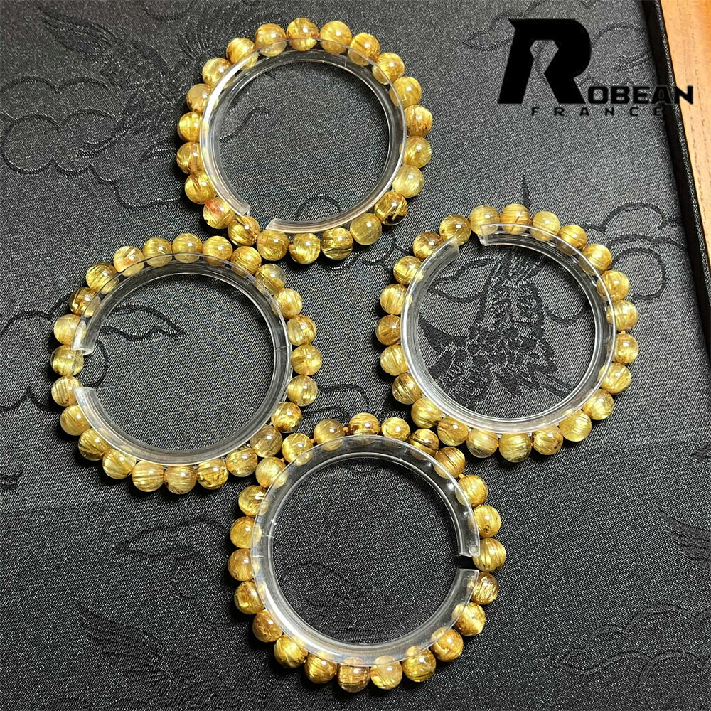 希少 EU製 ★ROBEAN 極 極満針ルチルクォーツ★ブレスレット パワーストーン アクセサリー タイチンルチル 天然石 原石 貴重 高級 上品 綺麗 金運 幸運 お守り 浄化 プレゼント ギフト 誕生日 レディース メンズ 男女兼用