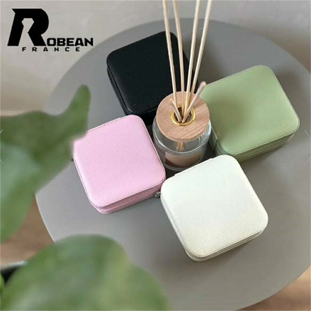 Rakuten - 【創意ジュエリーボックス】★ROBEAN★PUレザー＆メタル製｜ダイヤリング・ペアリング・ピアス対応｜超コンパクトで携帯便利｜小型・高級感あふれるアクセサリー収納ケース｜旅行・出張・デイリー使いに最適｜整理整頓 おしゃれ レディース小物入れ ギフト用
