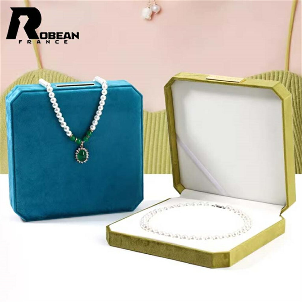 Rakuten - 【八角形ベルベット】★ROBEAN★高級ギフト用ジュエリーケース｜丸芯仕様 45cmパールネックレス対応｜上品で精緻なデザイン 収納・保管用｜プレゼント 記念日 誕生日 プロポーズ｜おしゃれ 高見え レディースアクセサリー礼盒