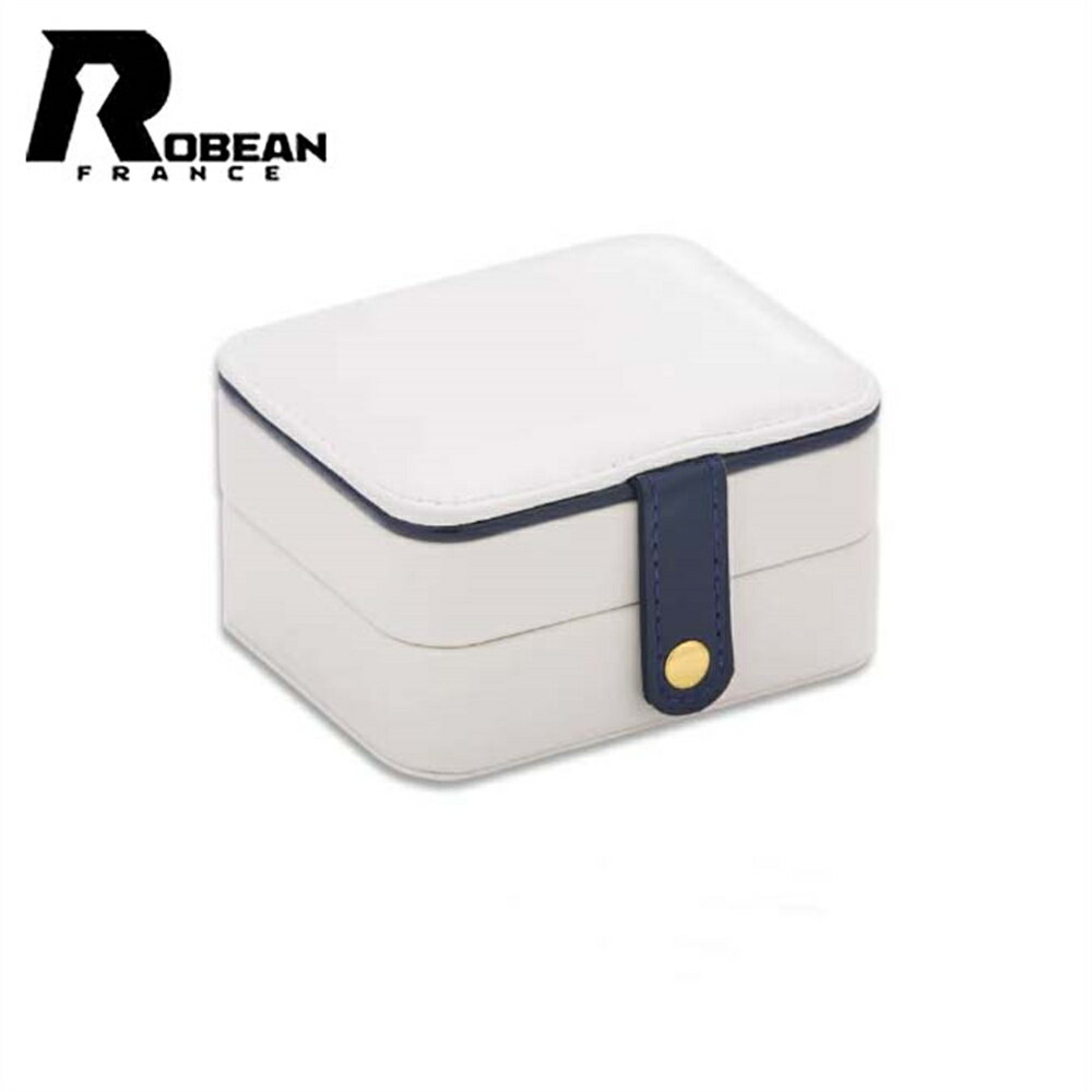 Rakuten - 【携帯用】★ROBEAN★ 携帯用ジュエリーボックス ピアス イヤリング リング ネックレス 収納 小型コンパクト 耳飾り整理ボックス 指輪ケース 首飾り収納 仕切り付き 持ち運び便利 レディース用 小物整理 おしゃれ 上品デザイン トラベルジュエリーケース プレゼント