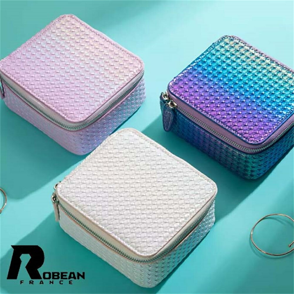 【高級ファスナー式】★ROBEAN★ブレスレット・バングル収納ボックス アクセサリーポーチ 携帯用ジュエリーバッグ 多機能収納 手串・ブレスレット・腕輪対応 コンパクト設計 レディース メンズ兼用 上品デザイン 旅行 出張用アクセサリーケース プレゼント ギフトにも最適