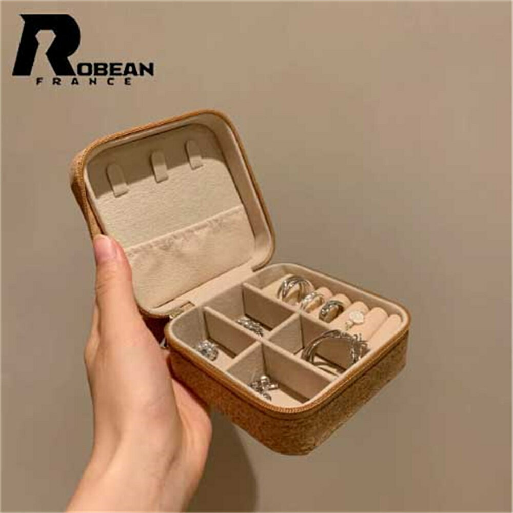 Rakuten - 【可愛いデザイン 】★ROBEAN★レトロ調アクセサリー収納ケース イヤリング・ピアス・リング・ネックレス収納 コンパクト持ち運び便利 旅行用ジュエリーケース レディースおしゃれ 防塵防傷 首飾り収納ボックス ギフトにも最適