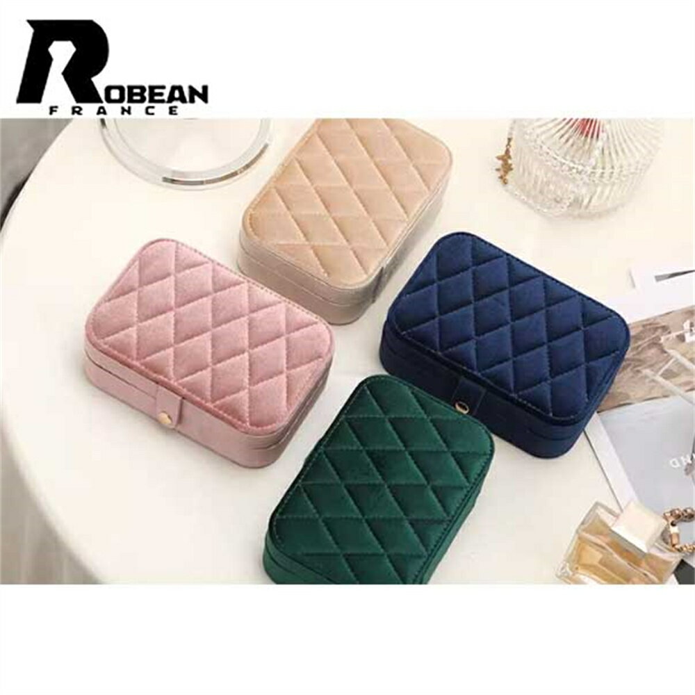 Rakuten - 【高級】★ROBEAN★防酸化・衝撃保護仕様 アクセサリー収納ケース 指輪・ピアス・イヤリング・ブレスレット・バングル収納 おしゃれ卓上アクセサリーケース 多機能仕切り付き ジュエリー整理整頓コンパクトボックス ポータブル携帯用ジュエリー収