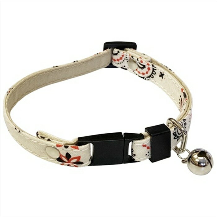 【最大2000円OFFクーポン配布中】 ブルーミー はずれるネコ首輪 スタンダード ペイズリー ホワイト 【メール便可】