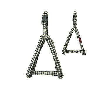 樂天商城 - ブルーミー　ギンガムハーネス　XS　ブラック(犬用ハーネス） 【メール便可】