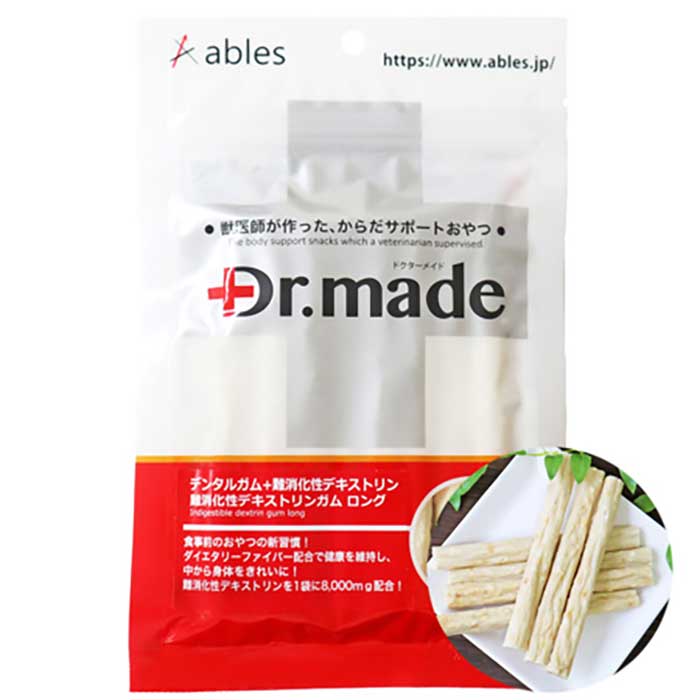 樂天商城 - 【最大10％OFFクーポン配布中】 国泰ジャパン Dr.made デンタルガム+難消化性デキストリン 難消化性デキストリンガム ロング8本 （犬用おやつ）