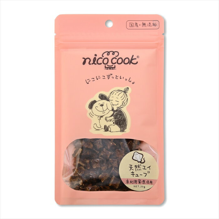 樂天商城 - ニコクック 国産天然エイキューブ 犬猫用 30g nico cook マルカイコーポレーション （犬猫用おやつ）