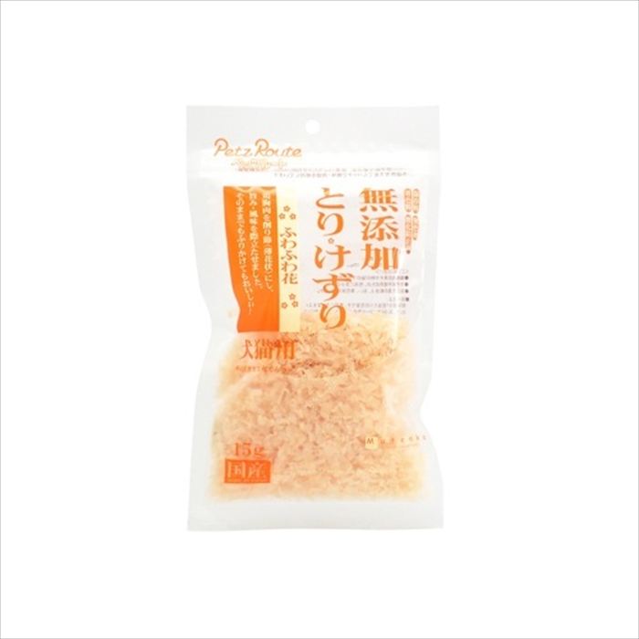 樂天商城 - 【最大10％OFFクーポン配布中】 ペッツルート 無添加 とりけずり ふわふわ花 15g （犬・猫用おやつ）