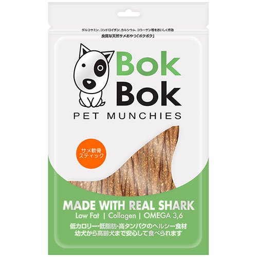 樂天商城 - 【最大10％OFFクーポン配布中】 ルークラン BokBok ボクボク サメ軟骨スティック 150g （犬用おやつ）【ご注文後のキャンセル・返品・交換不可】