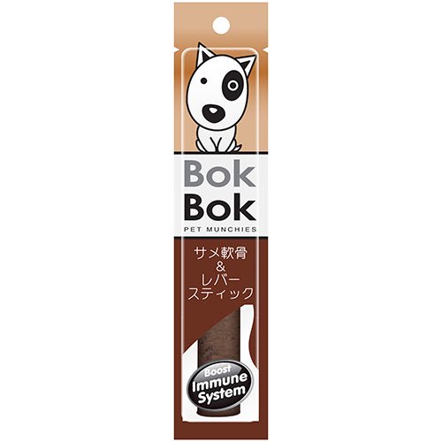樂天商城 - ルークラン BokBok ボクボク ジャイアント・サメ軟骨＆レバースティック 25g 1本タイプ （犬用おやつ）【ご注文後のキャンセル・返品・交換不可】