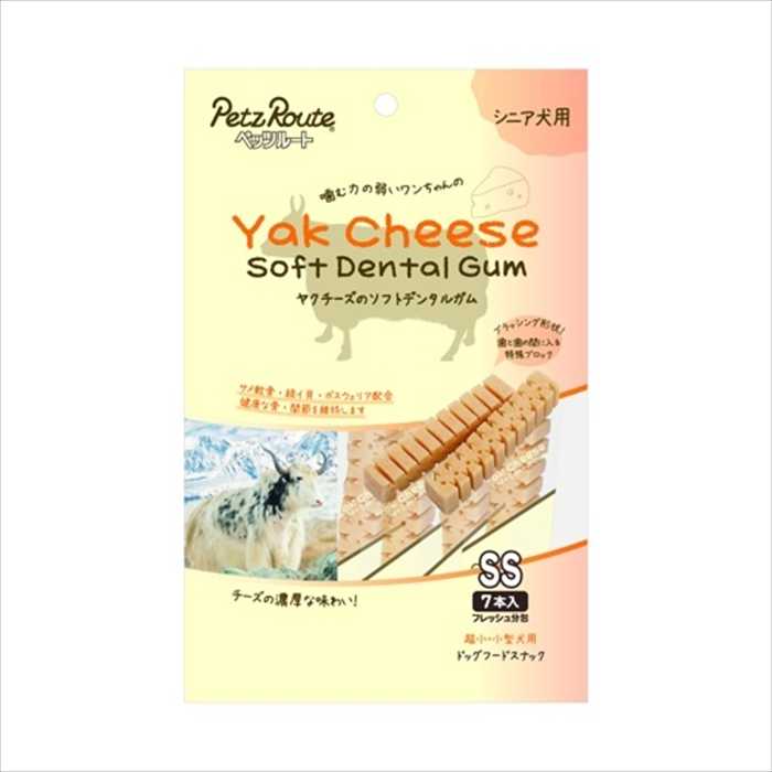 【最大2000円OFFクーポン配布中】 ペッツルート ヤクチーズのソフトデンタルガム SS シニア犬用 7本 （犬用おやつ）